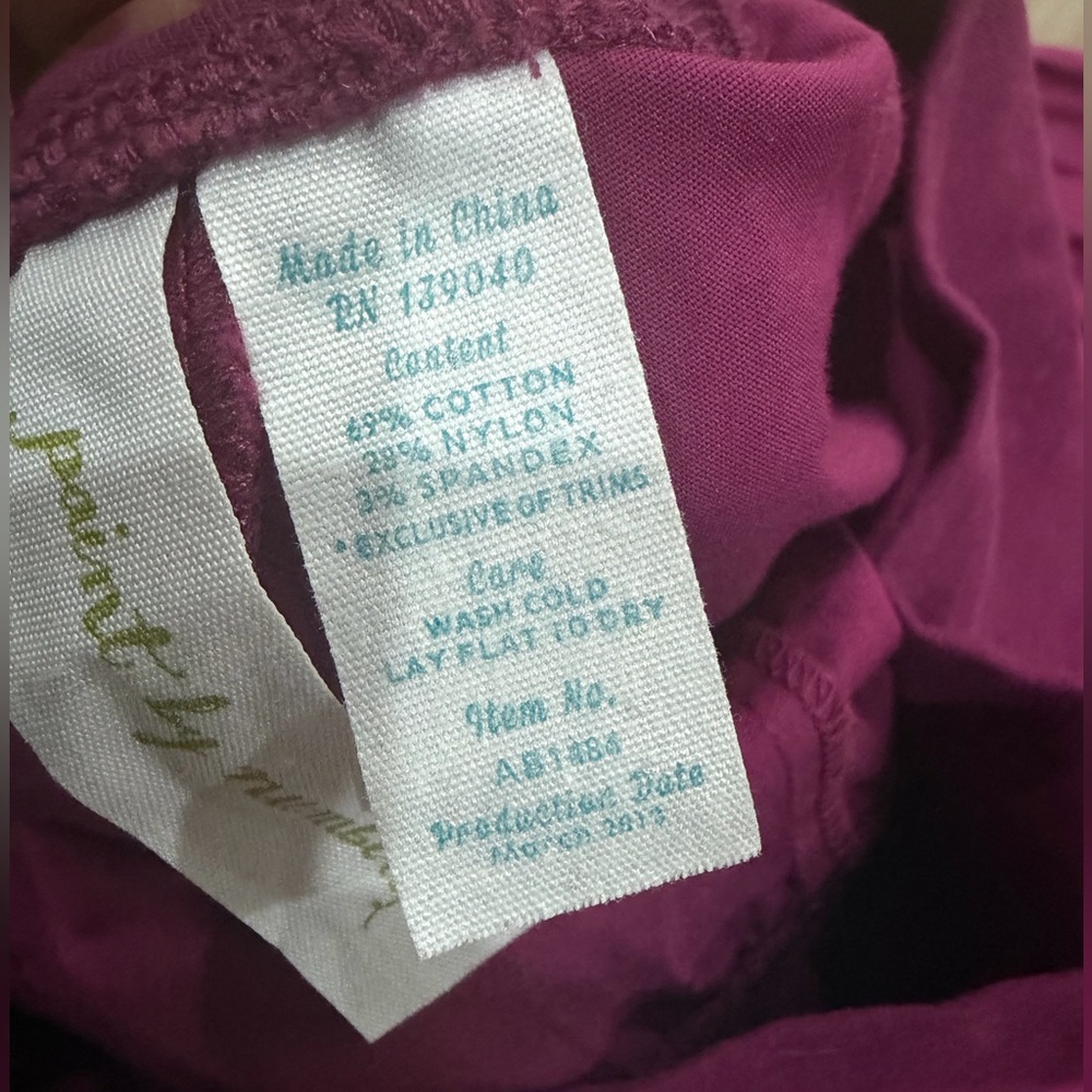 Matilda Jane Size M Palazzo Pants 
Capris Cropped Elastic Waist
Cranberry Red - Picture 7 of 13